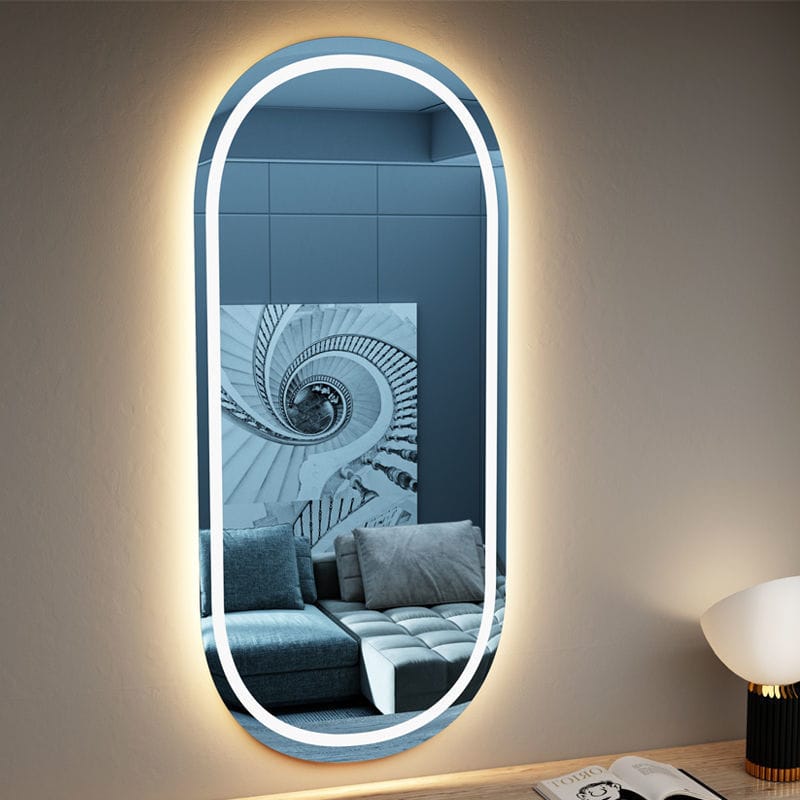 Curved LED Mirror (170cm x 70cm) - Professional Salon Equipment at Tessla Equipment Store